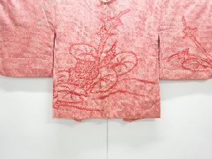 アンティーク　本総絞り蓮に草花模様絵羽織